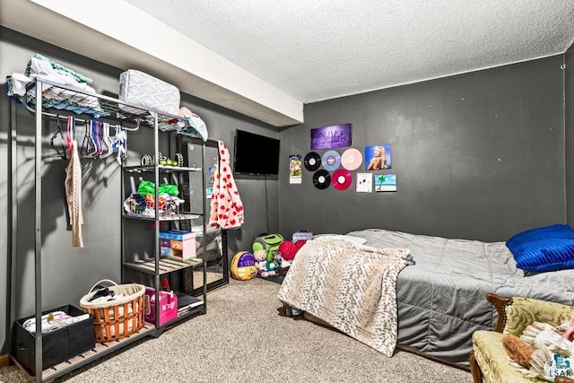 1464 Heather Ln, Cromwell, MN 55726 - bedroom with a textured ceiling and carpet flooring