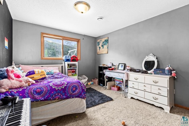 1464 Heather Ln, Cromwell, MN 55726 - carpeted bedroom featuring a textured ceiling