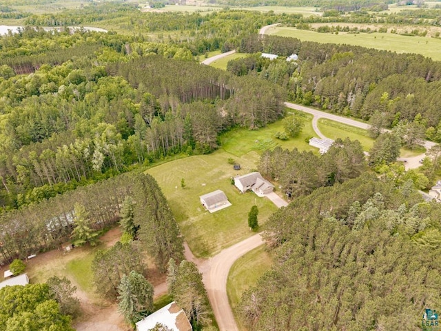 1464 Heather Ln, Cromwell, MN 55726 - aerial view of property and surrounding area featuring a heavily wooded area