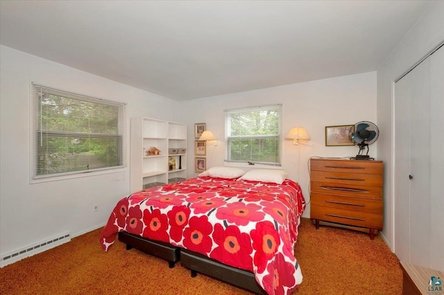 4284 Turner Rd, Duluth, MN 55803 - carpeted bedroom with baseboard heating and a closet