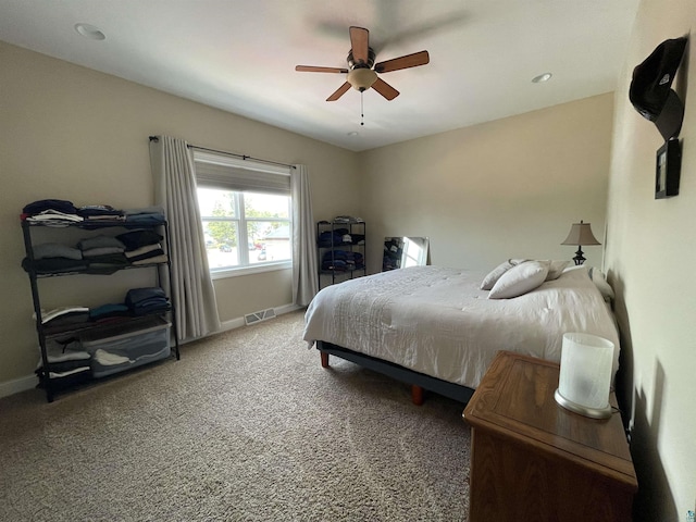 126 W Bayfield St Unit 204, Washburn, WI 54891 - bedroom featuring light colored carpet and ceiling fan