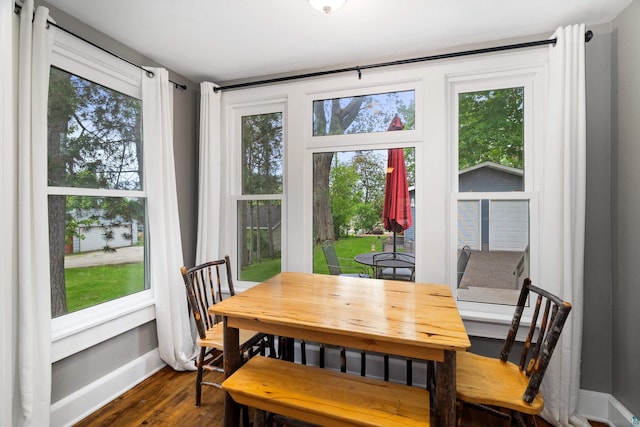 324 W Wabasha St, Duluth, MN 55803 - dining space with plenty of natural light and dark wood-type flooring