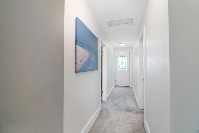 324 W Wabasha St, Duluth, MN 55803 - corridor with light colored carpet and attic access