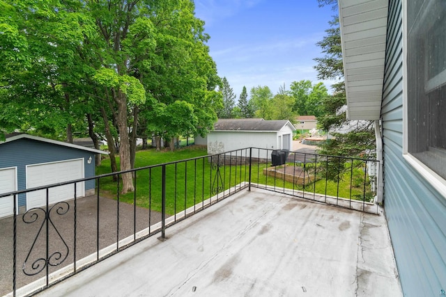 324 W Wabasha St, Duluth, MN 55803 - view of patio with an outbuilding and a detached garage