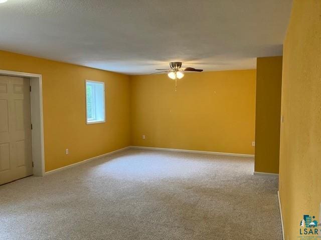 34358 State Highway 18, Finlayson, MN 55735 - unfurnished room with ceiling fan and carpet floors