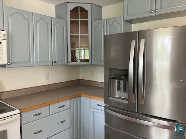 34358 State Highway 18, Finlayson, MN 55735 - kitchen with white appliances and gray cabinets