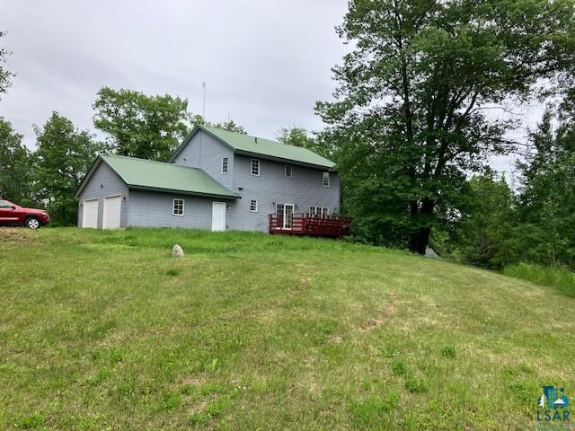 34358 State Highway 18, Finlayson, MN 55735 - back of property featuring a yard and a wooden deck