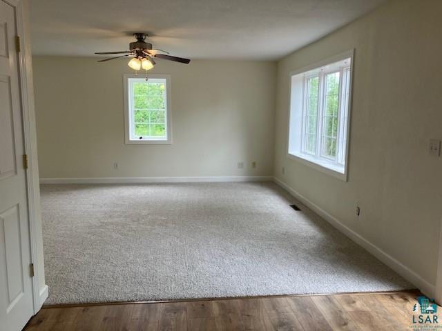 34358 State Highway 18, Finlayson, MN 55735 - unfurnished room with baseboards and ceiling fan