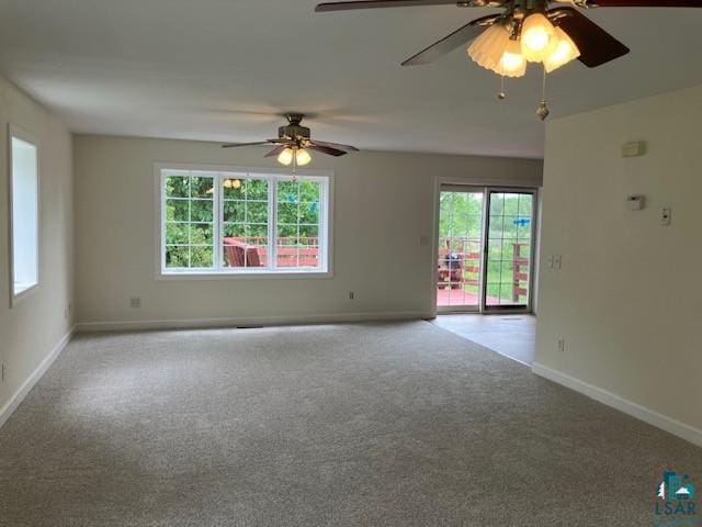 34358 State Highway 18, Finlayson, MN 55735 - carpeted spare room featuring ceiling fan