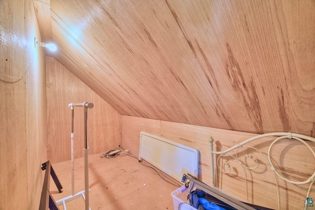 305 W Central Ave, Aurora, MN 55705 - bonus room with lofted ceiling and wooden walls