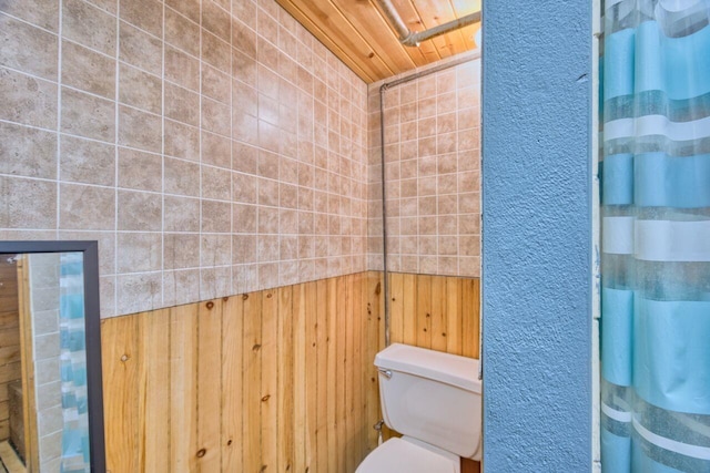 305 W Central Ave, Aurora, MN 55705 - full bathroom featuring wood ceiling and wooden walls