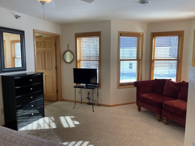 34 N 2nd St Unit 2, Bayfield, WI 54814 - living area featuring carpet flooring and ceiling fan