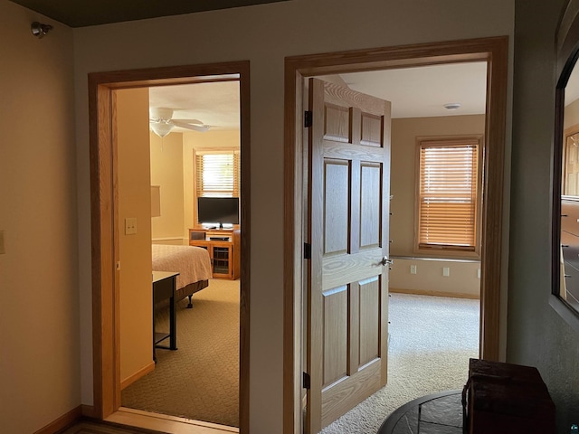 34 N 2nd St Unit 2, Bayfield, WI 54814 - corridor with carpet and plenty of natural light