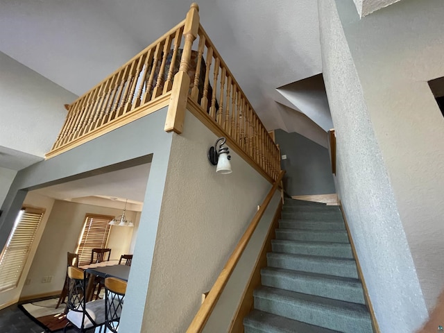 36 N 2nd St Unit 6, Bayfield, WI 54814 - stairs featuring a textured wall and baseboards