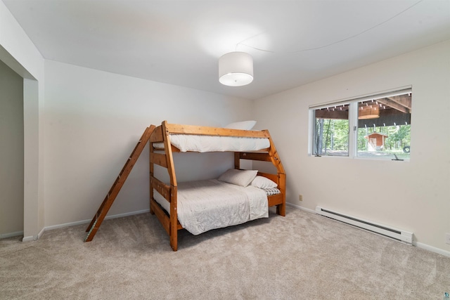 4921 W Pioneer Rd, Duluth, MN 55803 - bedroom with a baseboard heating unit and carpet flooring