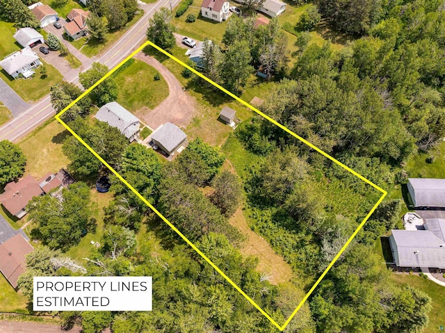 1707 Swan Lake Rd, Duluth, MN 55811 - aerial perspective of suburban area featuring property parcel outlined