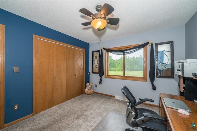 140 E Harney Rd, Esko, MN 55733 - carpeted office featuring a ceiling fan and baseboards