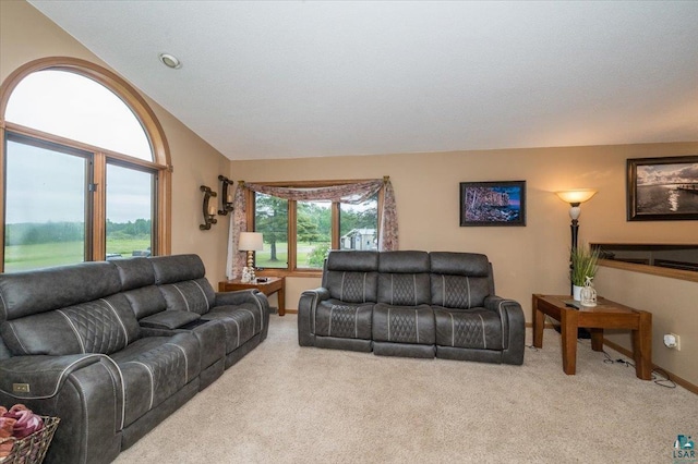 140 E Harney Rd, Esko, MN 55733 - living area with light carpet and vaulted ceiling