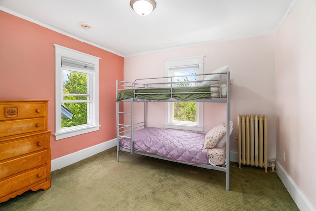 7 Marine Ct, Duluth, MN 55808 - carpeted bedroom with radiator and ornamental molding