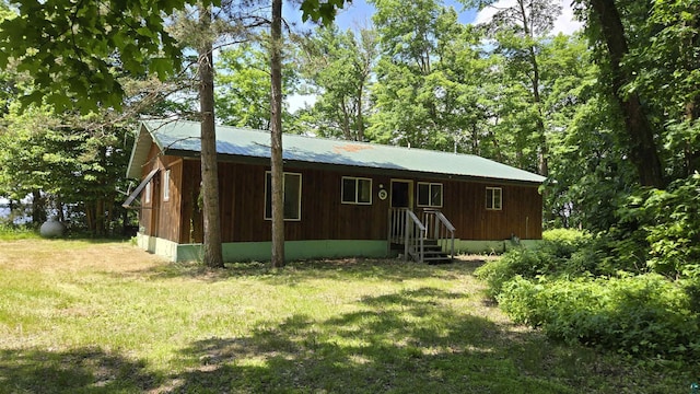 XX3 Sugar Bush Trl, Orr, MN 55771 - view of front facade featuring a front lawn and a metal roof