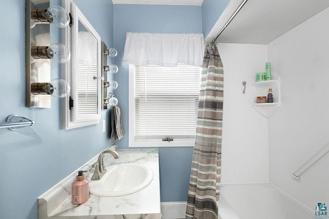 2025 E 8th St, Duluth, MN 55812 - full bathroom with shower / tub combo and vanity