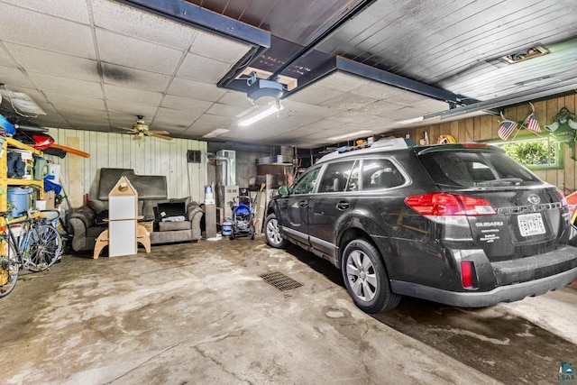 4750 Morris Thomas Rd, Hermantown, MN 55811 - garage with wooden walls