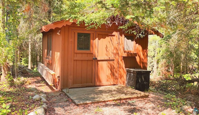 2357 Retreat Lodge Rd, Cook, MN 55723 - view of shed featuring a forest view