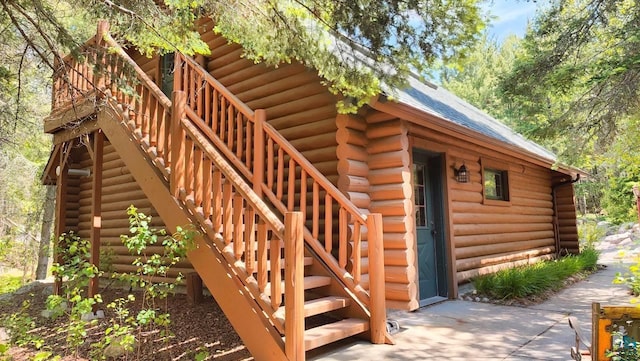 2357 Retreat Lodge Rd, Cook, MN 55723 - deck featuring stairs and a patio