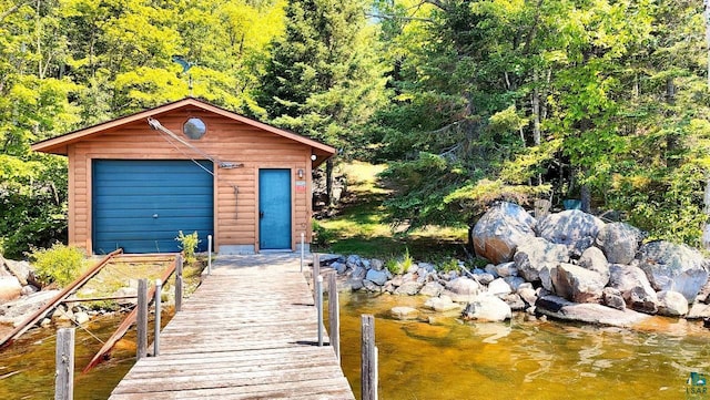 2357 Retreat Lodge Rd, Cook, MN 55723 - dock featuring a forest view