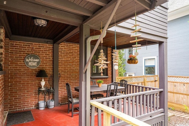 2319 E 4th St, Duluth, MN 55812 - wooden deck with outdoor dining space