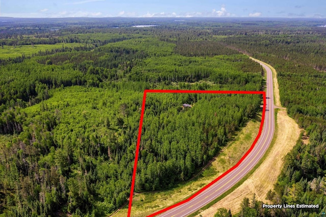 1612 Pequaywan Lake Rd, Ault, MN 55602 - aerial overview of property's location with property boundaries highlighted