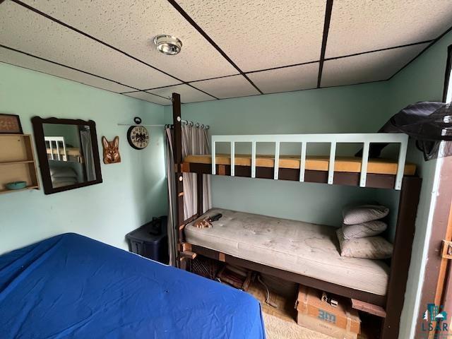 2217 Michael Beach Rd, Zim, MN 55738 - bedroom featuring a drop ceiling