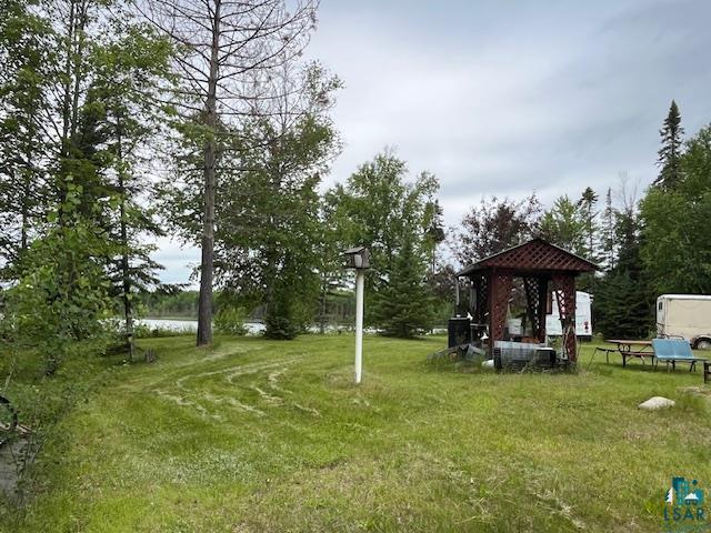2217 Michael Beach Rd, Zim, MN 55738 - view of grassy yard with a gazebo