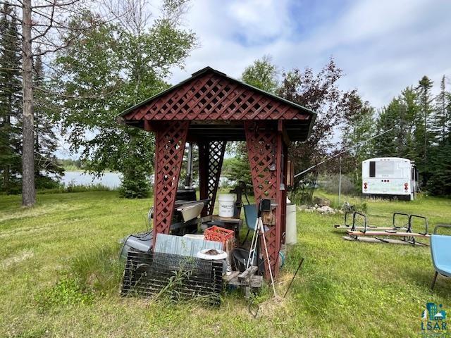 2217 Michael Beach Rd, Zim, MN 55738 - view of grassy yard with a gazebo