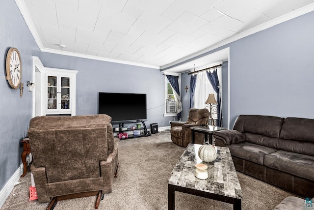 3801 W 5th St, Duluth, MN 55807 - carpeted living area with ornamental molding and cooling unit