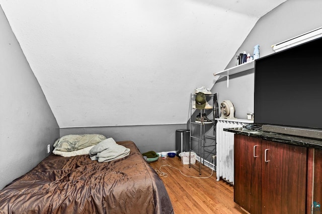 3801 W 5th St, Duluth, MN 55807 - bedroom with vaulted ceiling and light wood-style flooring