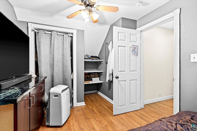 3801 W 5th St, Duluth, MN 55807 - bedroom featuring light wood-type flooring and ceiling fan