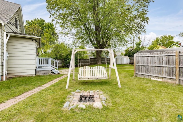 3801 W 5th St, Duluth, MN 55807 - fenced backyard with a shed and a deck