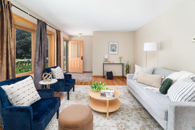 318 Marshall St, Duluth, MN 55803 - living room featuring wood finished floors and baseboards