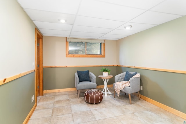 318 Marshall St, Duluth, MN 55803 - living area with a paneled ceiling and baseboards