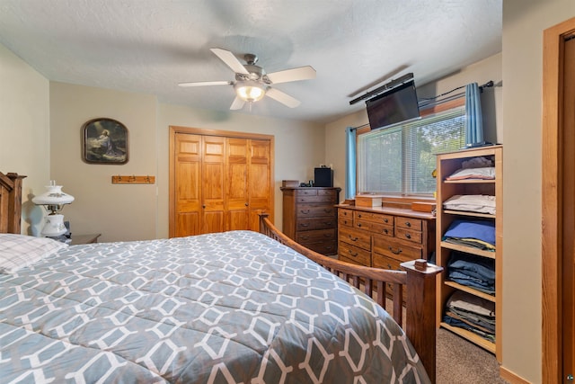 4930 Mini Power Rd, Duluth, MN 55803 - bedroom with a closet, ceiling fan, and carpet floors
