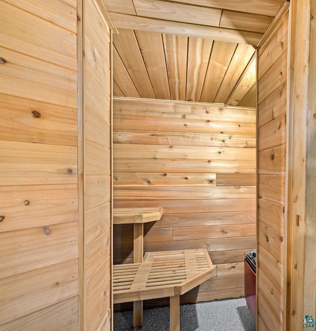 1025 W 3rd St, Duluth, MN 55806 - sauna / steam room with wood walls and wooden ceiling
