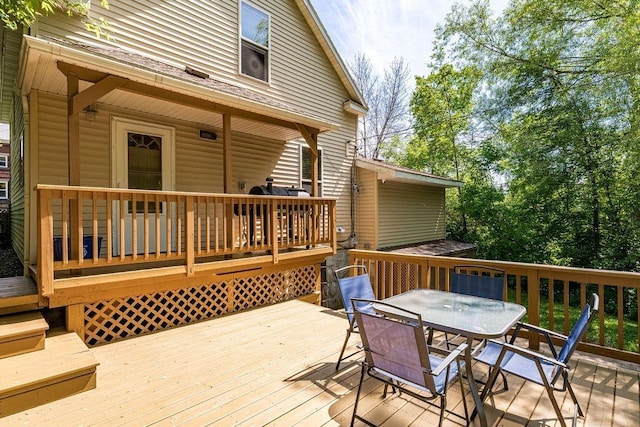 1025 W 3rd St, Duluth, MN 55806 - deck featuring outdoor dining space
