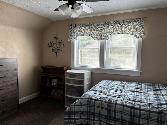 9235 Meadow St, Duluth, MN 55810 - carpeted bedroom featuring lofted ceiling and a ceiling fan