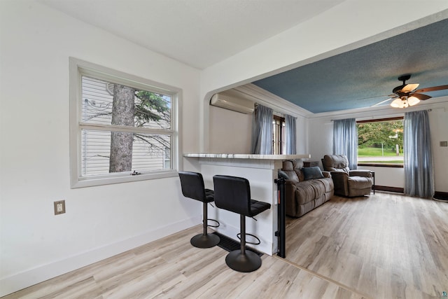 2420 Piedmont Ave, Duluth, MN 55811 - living room featuring wood finished floors and a ceiling fan