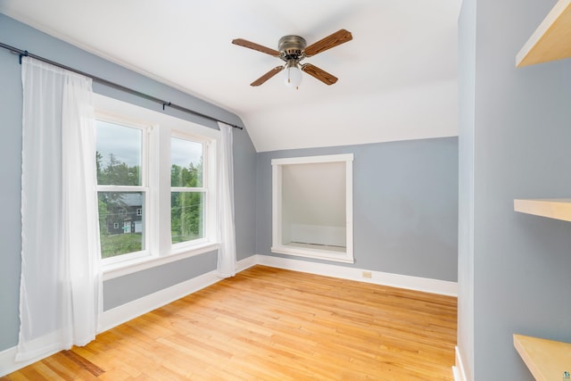 41 Cato Ave, Duluth, MN 55808 - additional living space featuring vaulted ceiling, light wood-type flooring, and ceiling fan