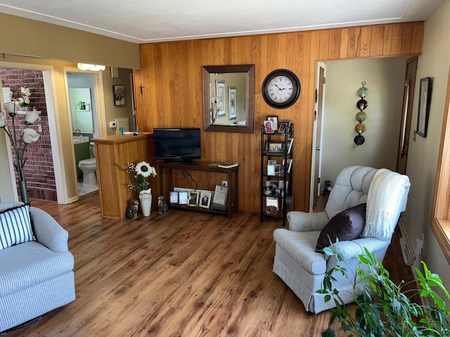 1264 92nd Ave W, Duluth, MN 55808 - living room with wood finished floors and wood walls