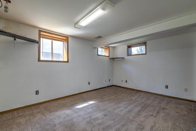 4128 Gladstone St, Duluth, MN 55804 - below grade area with carpet and baseboards