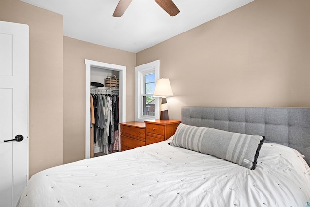 136 W Winona St, Duluth, MN 55803 - bedroom with a closet, ceiling fan, and a spacious closet