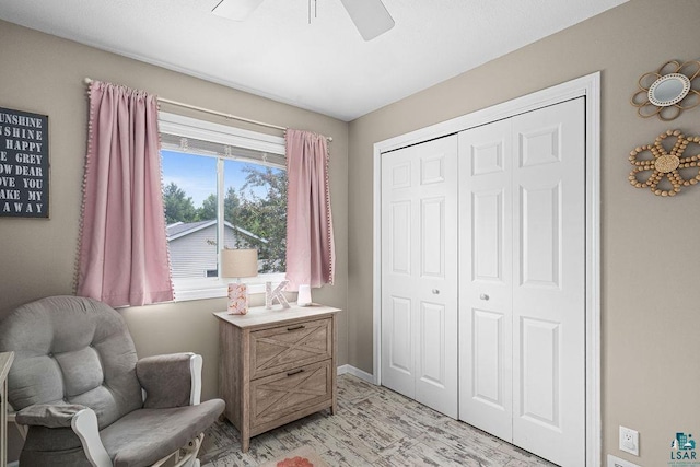 1207 Jean Marie St, Cloquet, MN 55720 - sitting room with ceiling fan and baseboards